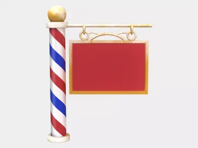 Sign Post 2 Low-poly 3D model