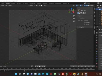 stranger-things low poly model render in blender Low-poly 3D model