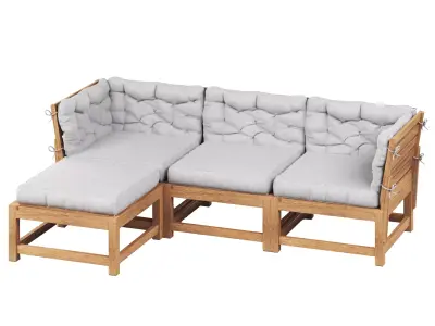 NAMMARO Modular 3 seater sofa with footstool IKEA 3D model