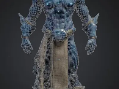 Scifi Character Warrior Low-poly 3D model