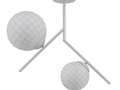Moderne plafondlamp 3D model