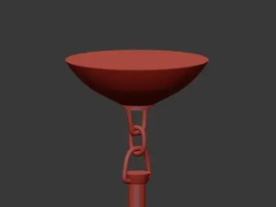Bubble brass and starburst chandelier 3D model