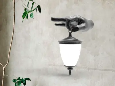 hand Wall Lamp 3D print model purchase