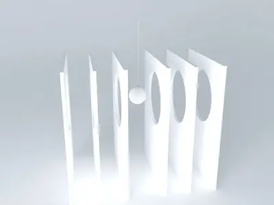 Ball lamp installation Free 3D model