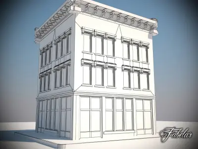 Building 02 Low-poly 3D model