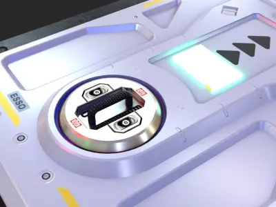 Sci-Fi Underground Access Door PBR LOWPOLY GAMEREADY Low-poly 3D model