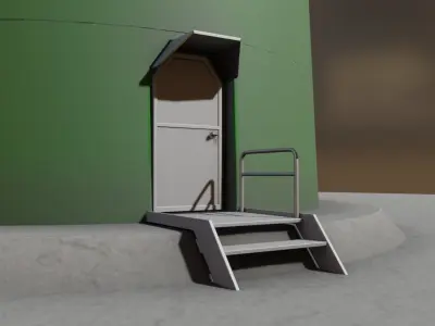 Low-Poly and Animated Wind Turbine 250m Low-poly 3D model