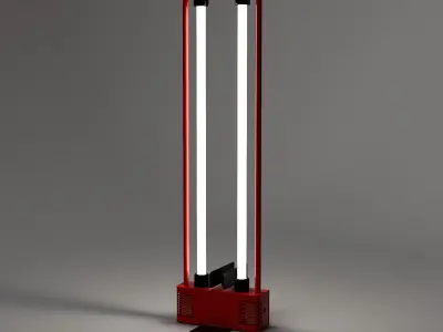 Neon Floor Lamp Low-poly 3D model