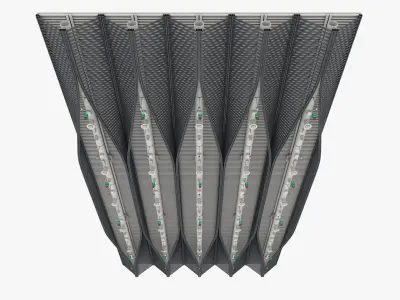 Ceiling Ventilation Pipes 11 3D model