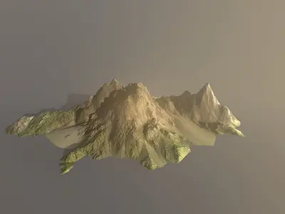Background Landscapes  Grass 1 Low-poly 3D model