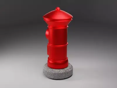 Japan Post Mailbox 3D model