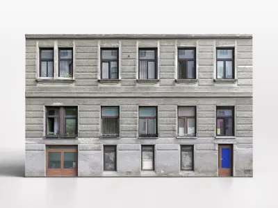 Abandoned Building Apartment Asset Low-poly 3D model