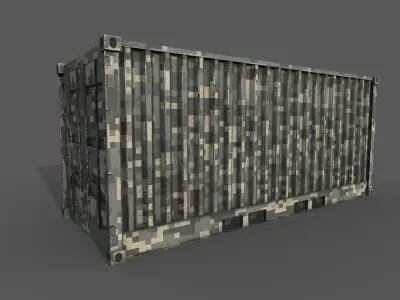 Old Used Container Low-poly 3D model