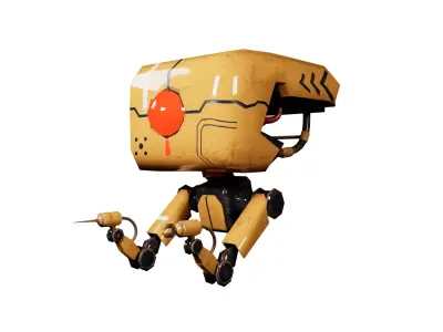 Sci-Fi Industrial Maintenance Robot- PBR Game Ready Low-poly 3D model