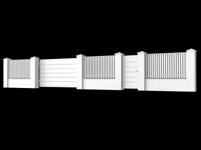 Brick fence 3D model