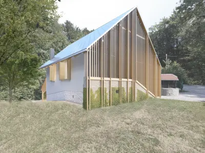 Modern House -  Wine Cellar 3D model