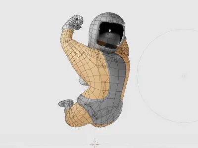 Rigged Cartoon Space Man Character - Toon Astronaut or Cosmonaut 3D model