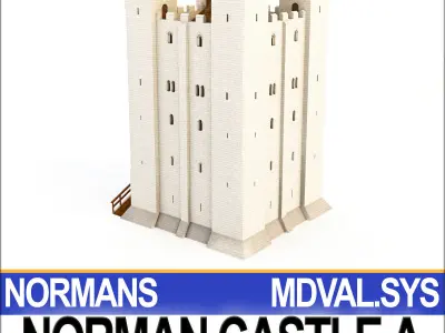 Medieval Norman Castle A Hedingham UK 3D model