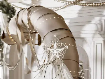 New Years decoration of a wedding salon 3D model