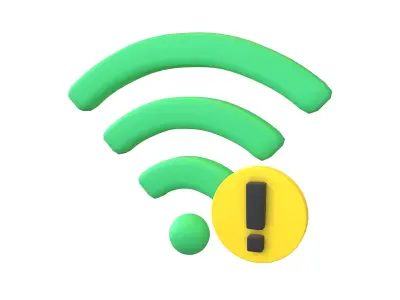 Wifi Problem Symbol v1 011 Low-poly 3D model
