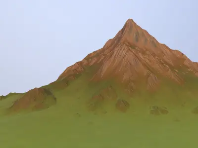 terrain hills mountains 02 3D model
