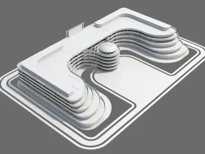 Beach Hotel ID042 3D model