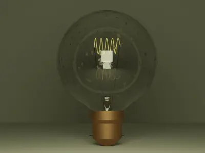 Edison Light Bulb High Poly Free 3D model