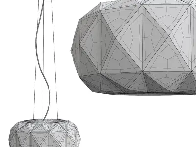 Deluxe Pendant Light Low-poly 3D model