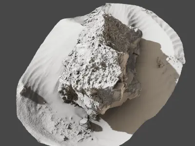 Rock05 rock in sand 3D model