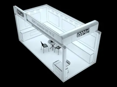 2 side open Stall By SK Visuals 3D model