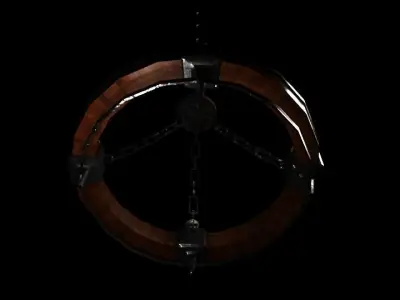 Free Old chandelier Free low-poly 3D model