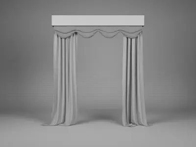 Bedroom Curtains Free 3D model