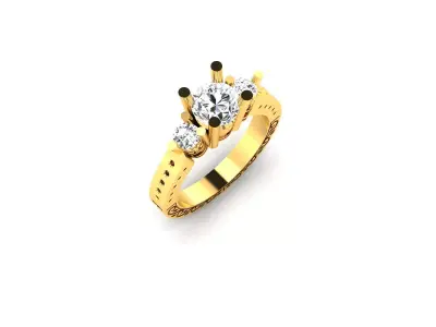 Women Ring  Render 3dm STL OBJ FBX Details 3D print model 433