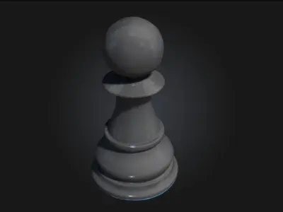 Black Pawn  The Humble Warrior of the Chessboard 3D model