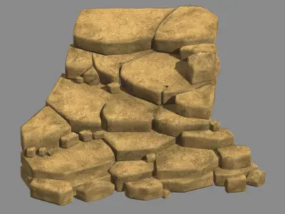 Empty Mulberry - steps - stone ladder 04 3D model