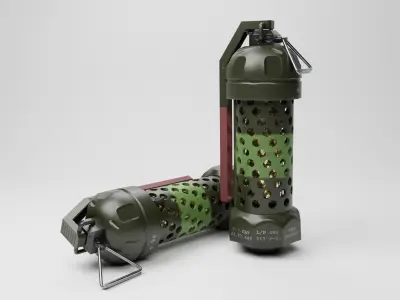Scifi Futuristic Stun Grenade Game Ready Low-poly 3D model