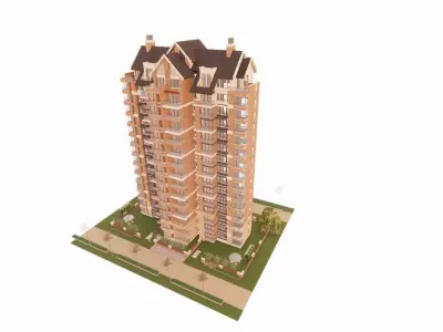 residential complex-Apartment 3D model purchase
