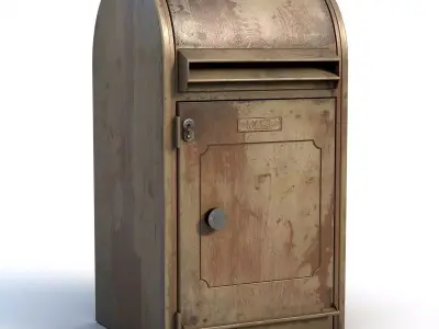 Weathered Urban Security Mailbox 3D Model Low-poly 3D model