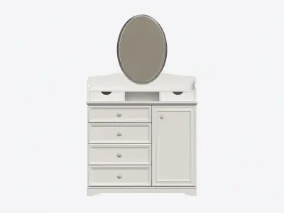 Children Dresser with Mirror and Drawers 3D model