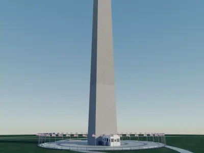 Washington Monument Low-poly 3D model