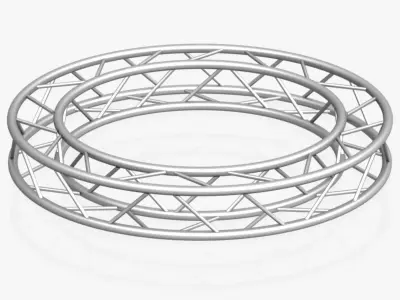 Circle Square Truss - Full diameter 200cm 3D model
