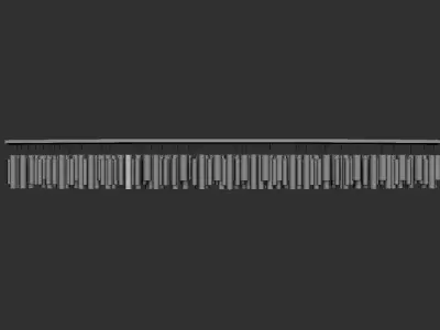 bamboo pendant chandelier 3D model