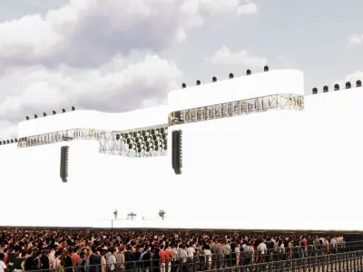 Realistic Large Festival Stage  3D model