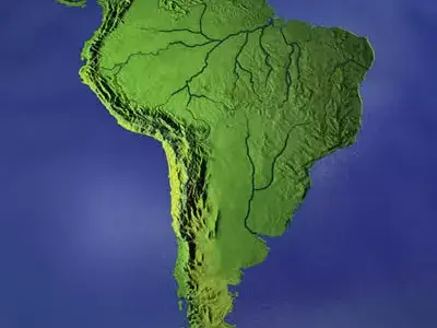 South America 3D model