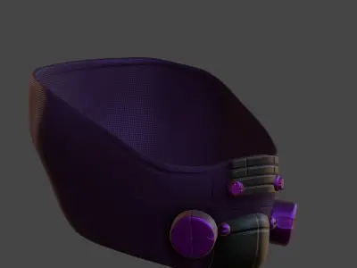 Gas mask helmet 3d model scifi Low-poly  Low-poly 3D model