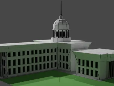Low Poly Capitol Building 3D model
