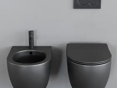 Scarabeo Ceramiche Moon Wall-Hung WC Low-poly 3D model