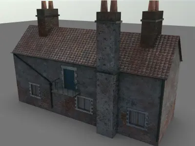 Farm House low poly Low-poly 3D model
