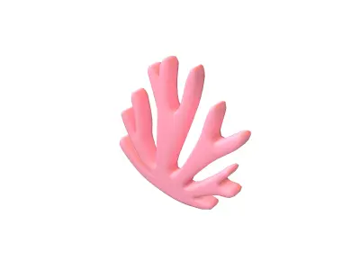 Cartoon Coral v1 001 Low-poly 3D model