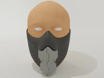 Mask  hinges with opening mechanism 3D print model